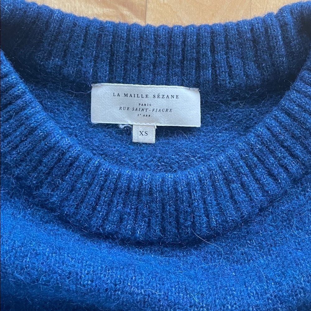 Sezane Amiel Jumper Peacock Blue - Picture 6 of 7